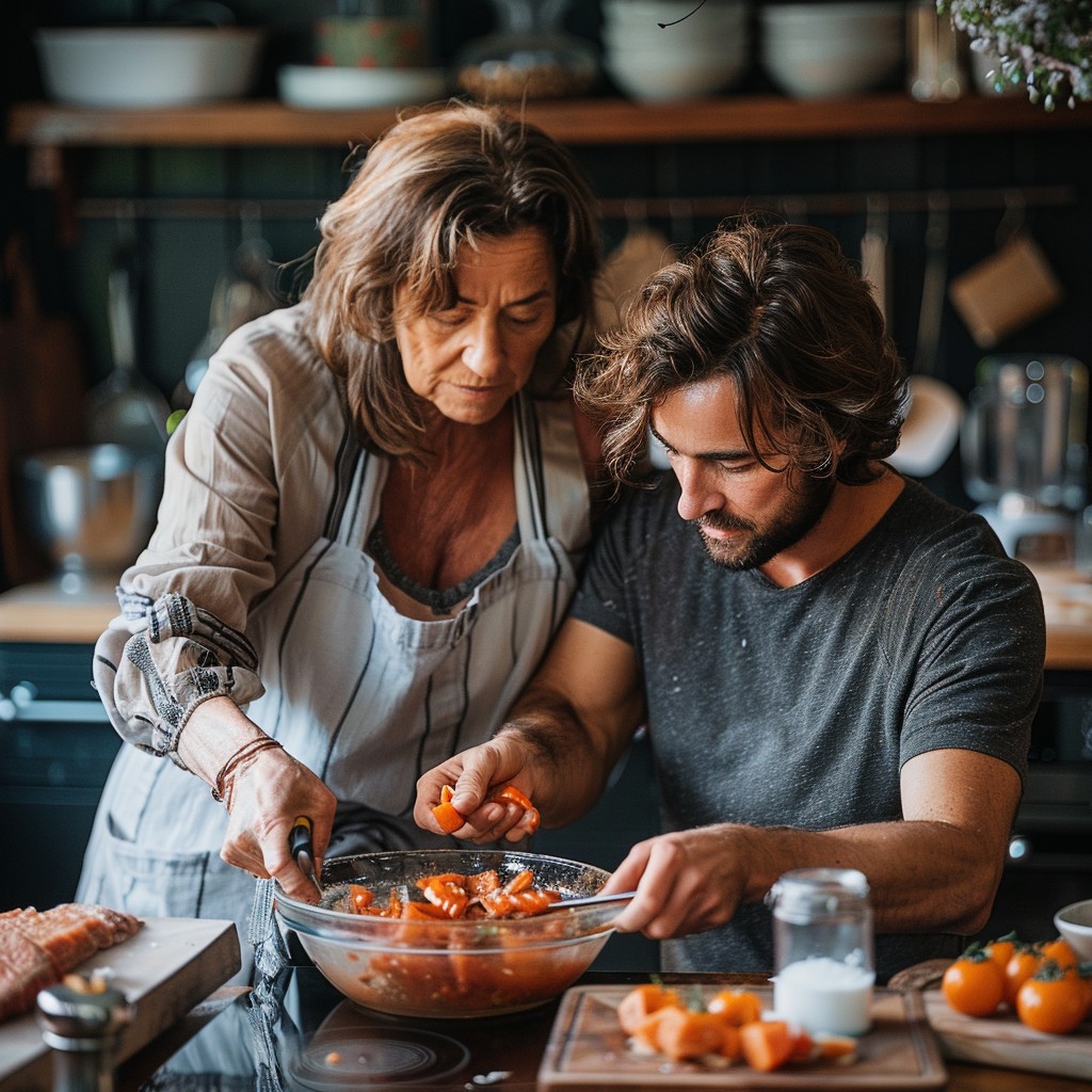 Free Cooking together intimately Image - Cooking, Kitchen, Teamwork ...