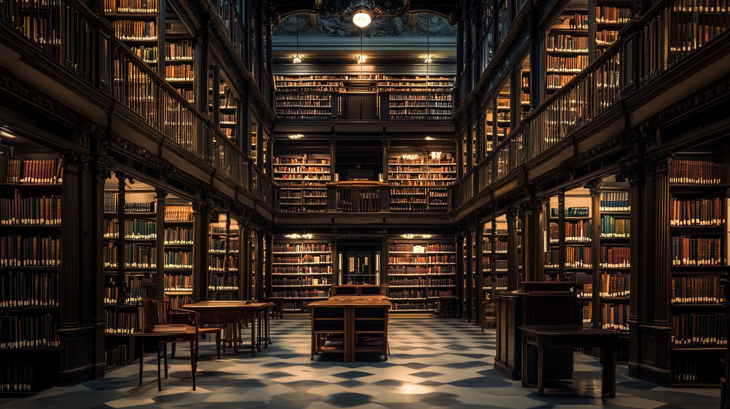 Free Elegant library interior Image - Library, Books, Shelves ...