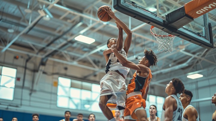 Free Intense Basketball Action Image - Basketball, Athleticism, Layup ...