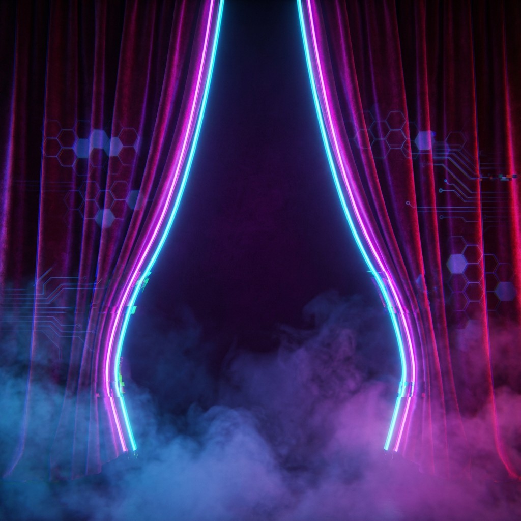 Free Neon Curtain Gateway Image - Cyberpunk, Neon, Curtains | Download ...