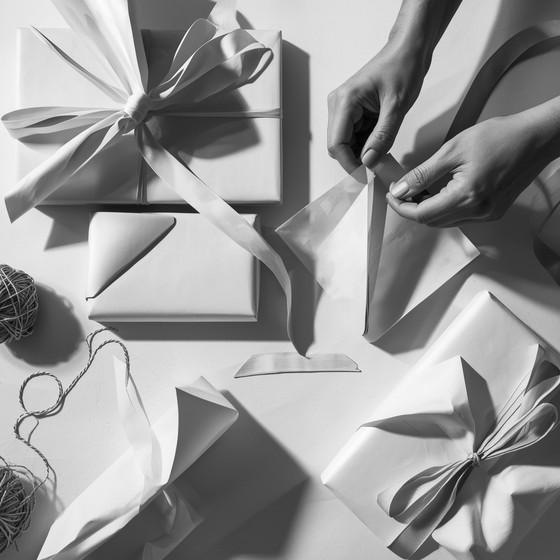 Diagonal Gift Wrapping Free Geometric Gift Artistry Photo - Wrapping, Monochrome, Gifts ...