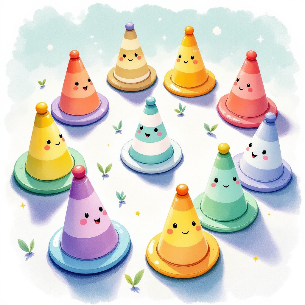 Free Dancing Playful Cones Image - Whimsical, Playful, Cheerful ...