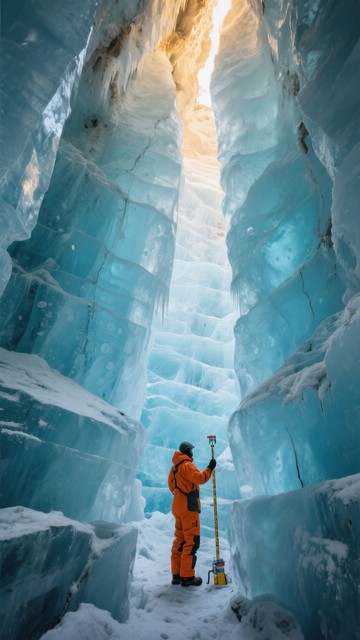 Free Ice Cave Explorer Image - Ice, Cave, Explorer | Download at StockCake