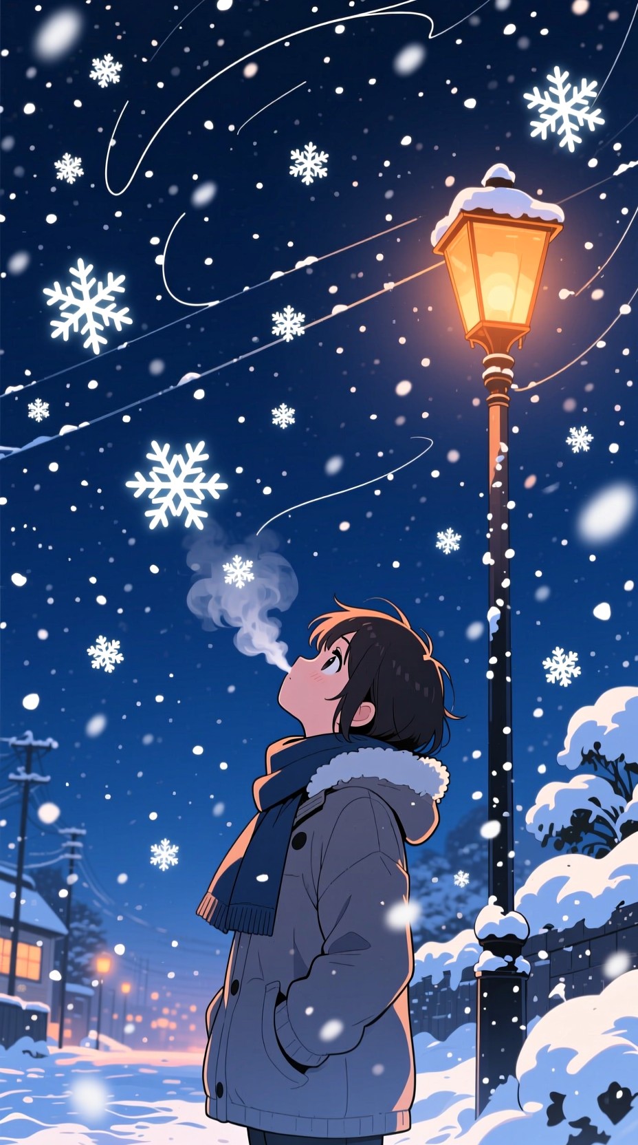 Wonder Snowfall Free Snowy Night Wonder Image - Anime, Winter, Snowfall | Download at ...