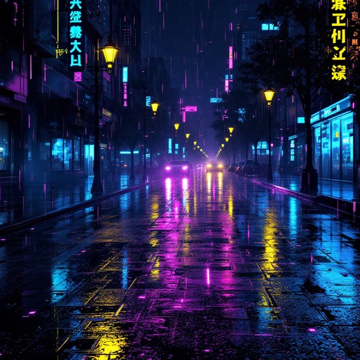 Free Neon Rain Street Image | Download at StockCake