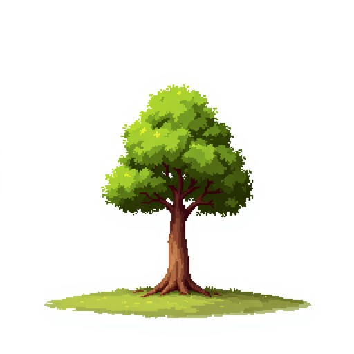 Free Peaceful Pixel Tree Image - Tree, Pixel, Digital | Download at ...