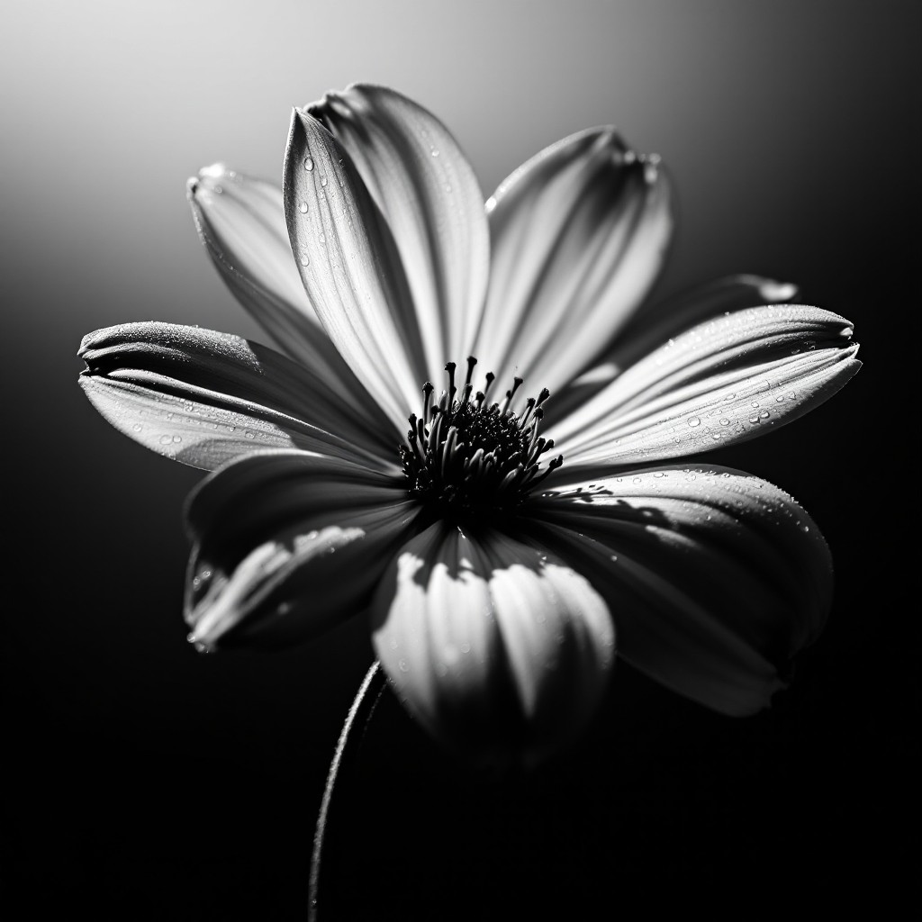 Dramatic Floweers Free Dramatic Flower Portrait Image - Flower, Monochrome, Macro ...
