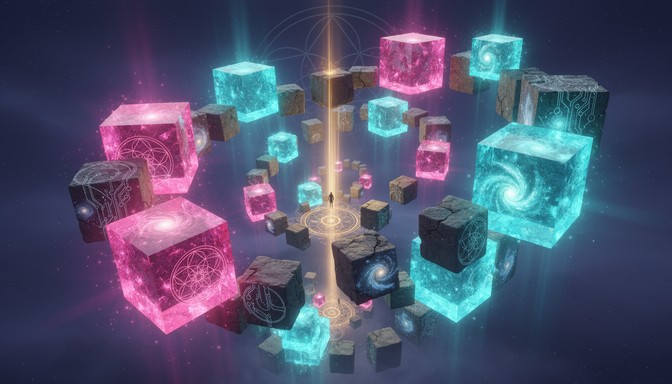 Free Floating Crystal Cubes Image - Fantasy, Surreal, Blocks | Download ...