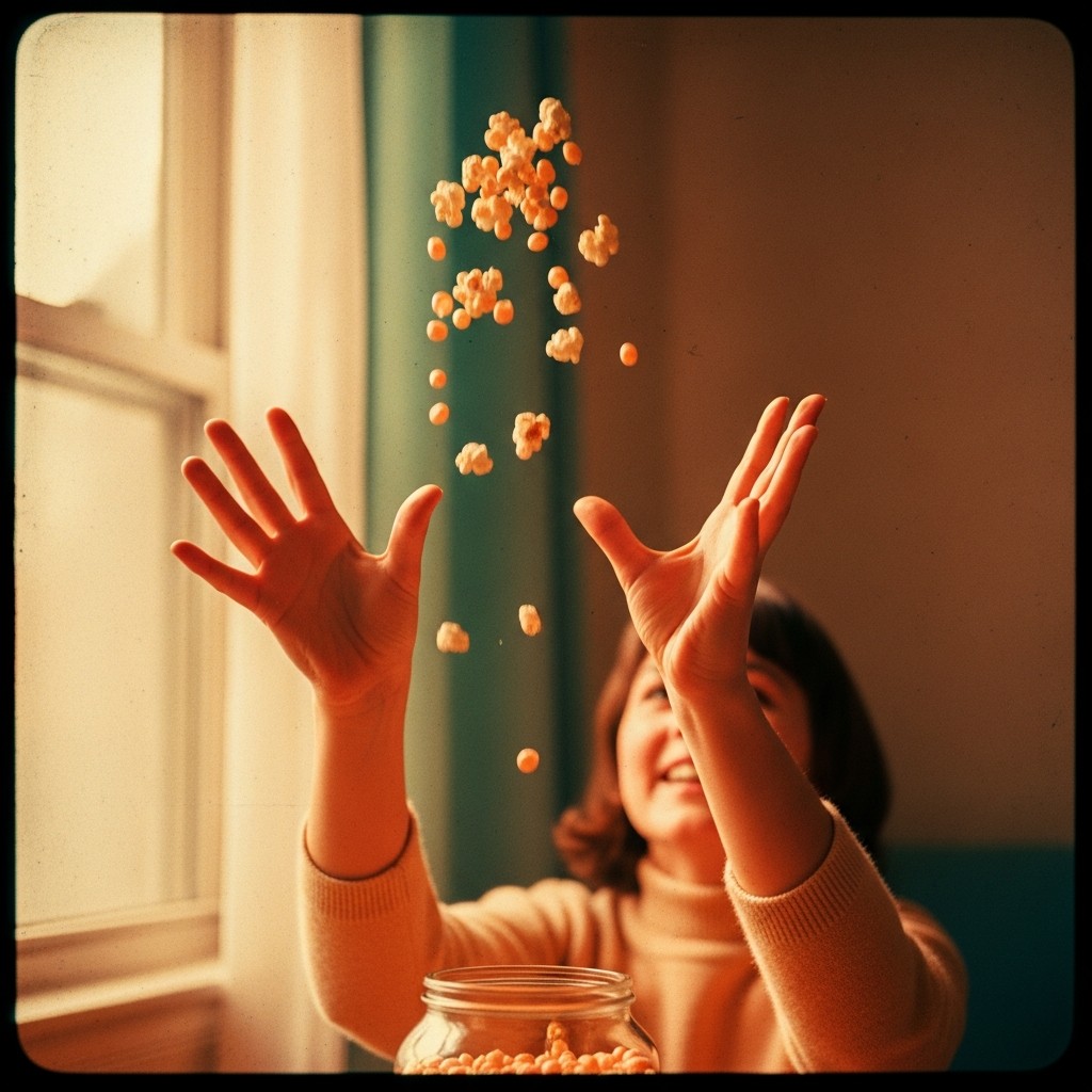 Free Catching Popcorn Joy Photo - Vintage, Retro, Hands | Download at ...