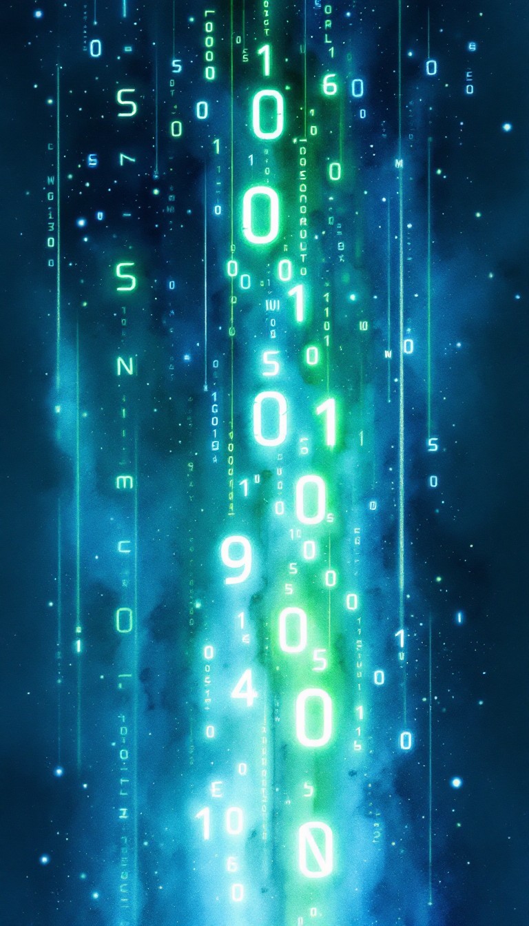 01 Digital Code Free Digital Rain Falls Image - Binary, Code, Digital | Download at ...