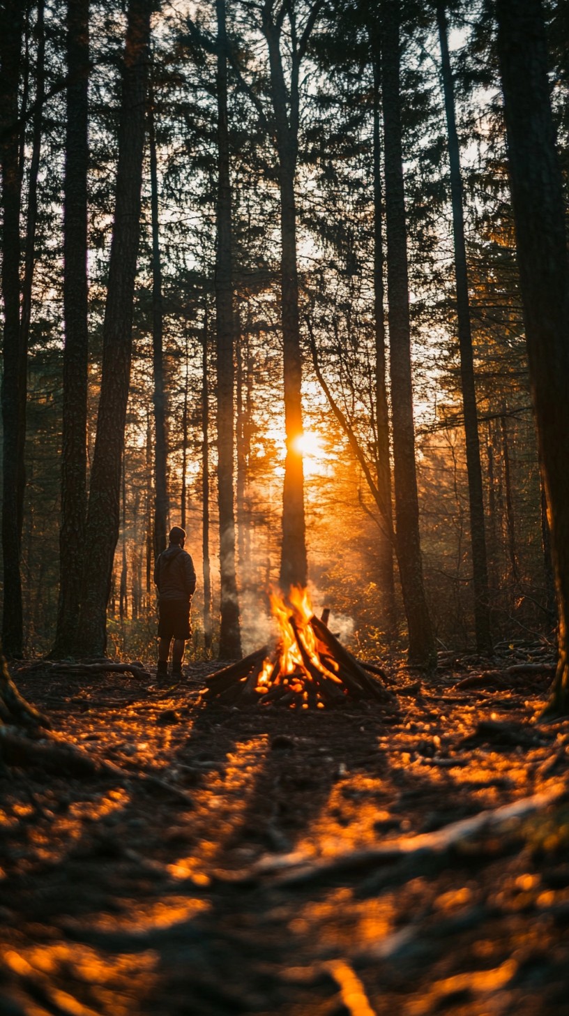 Free Sunset forest campfire Image - Forest, Sunset, Campfire | Download ...