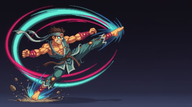 Free Pixel Warrior Strikes Image - Pixel, Martial, Fighter | Download ...