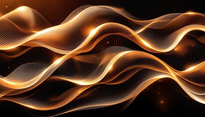 Free Golden Flowing Waves Image - Abstract, Waves, Flowing | Download ...