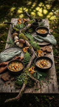 Forest Mess Table Free Forest Table Feast Image - Rustic, Woodland, Foraged | Download at ...