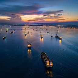 Free Harbor Sunset View Image - Harbor, Sunset, Ships | Download at ...