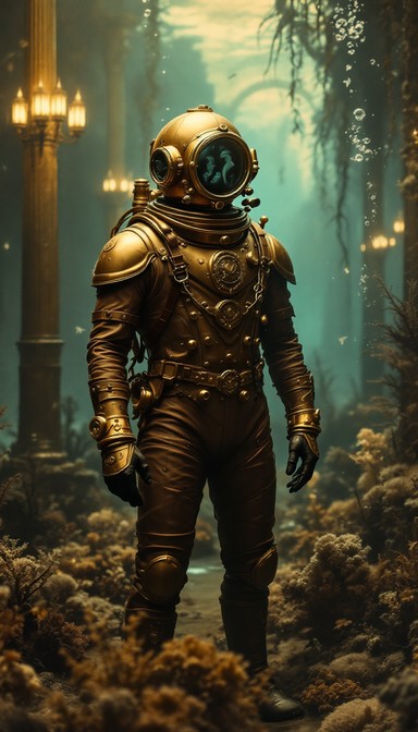 Free Underwater Victorian Explorer Image - Victorian, Diver, Underwater ...
