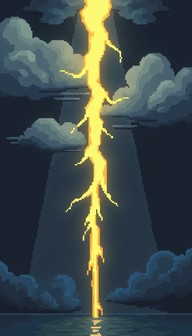 8 Bit Raining Storm 8 Bit Storm Cloud