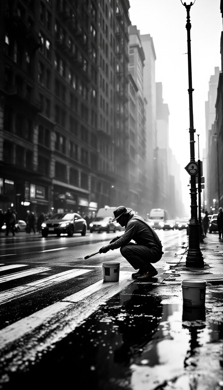 Street Laborers Free Dawn Street Labor Image - Photography, Monochrome, Urban ...
