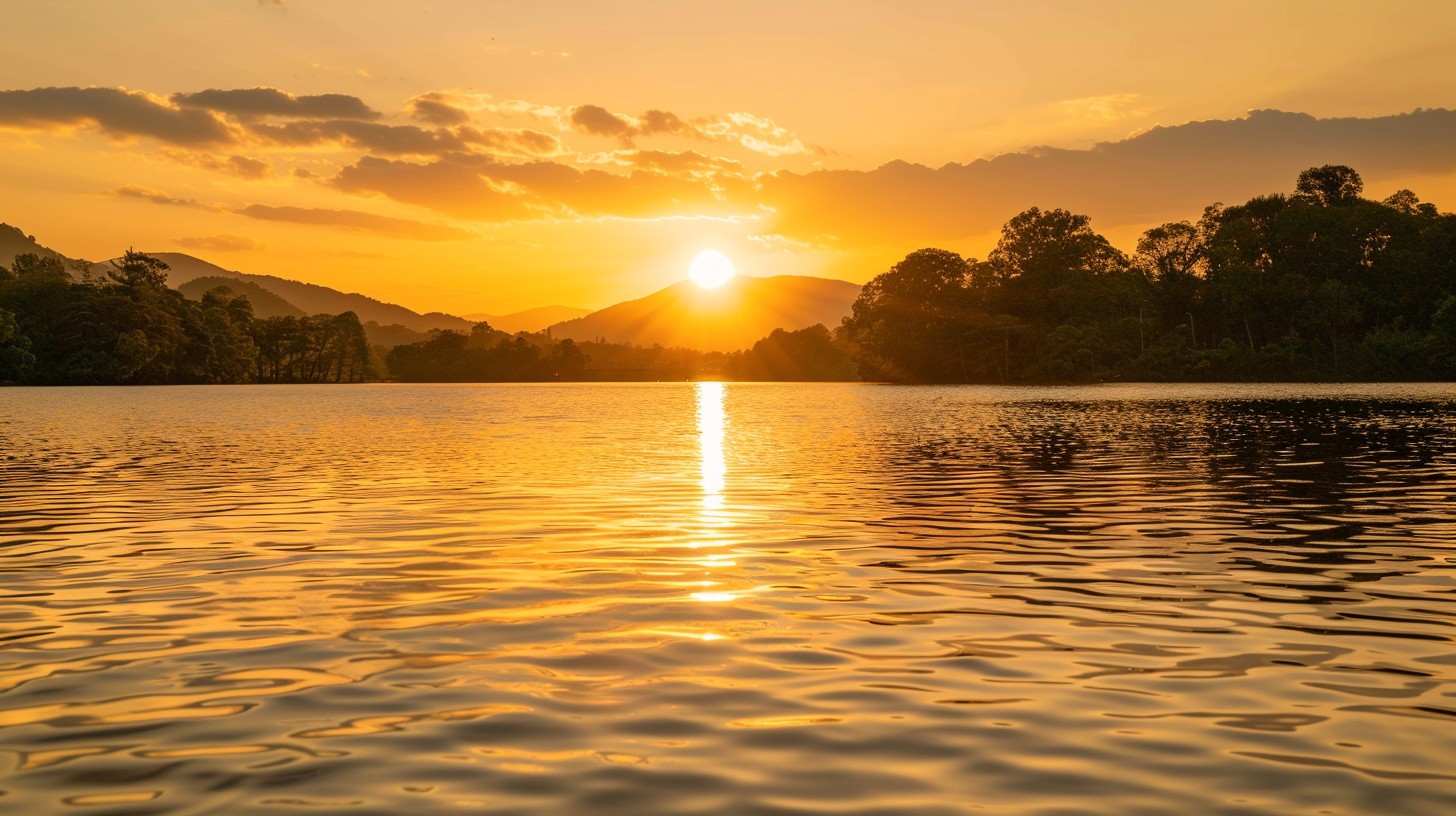 Free Sunset Lake View Image - Sunset, Lake, Nature | Download at StockCake