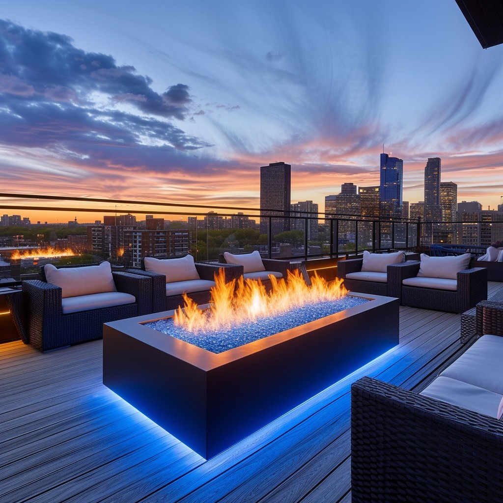 Puttery Rooftop Free Rooftop Evening Ambience Image - Rooftop, Evening, Firepit ...