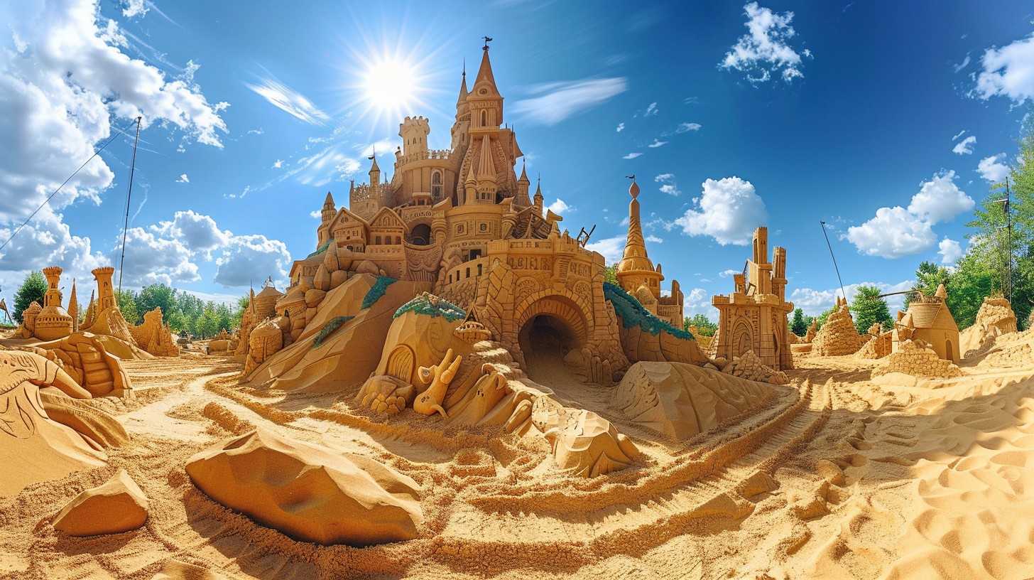 Free Sand Castle Extravaganza Image - Sandcastle, Art, Sunlight ...