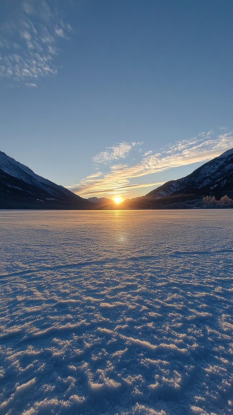 Free Sunset over snow Photo - Sunset, Snow, Mountains | Download at ...