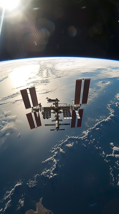 Iss Floating Free Space Station Orbit Image - Space, Iss, Orbit | Download at StockCake