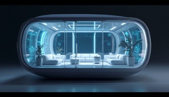 Free Floating Futuristic Pod Image - Futuristic, Minimal, Pod ...