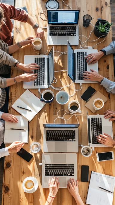 Free Laptops Coffee Collaboration Image - Laptops, Teamwork ...