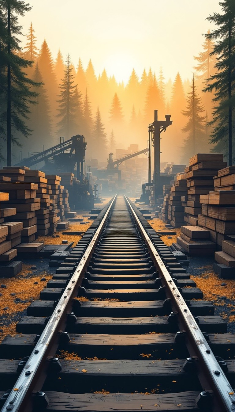 Timber Track Free Misty Timber Tracks Image - Railway, Sawmill, Lumber | Download at ...
