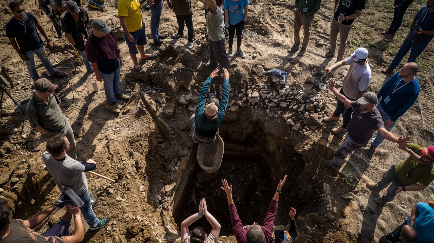 Free Group Digging Pit Image - Community, Excavation, Teamwork ...