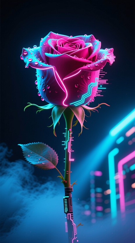 Free Neon Cyberpunk Roses Image - Cyberpunk, Neon, Roses | Download at ...