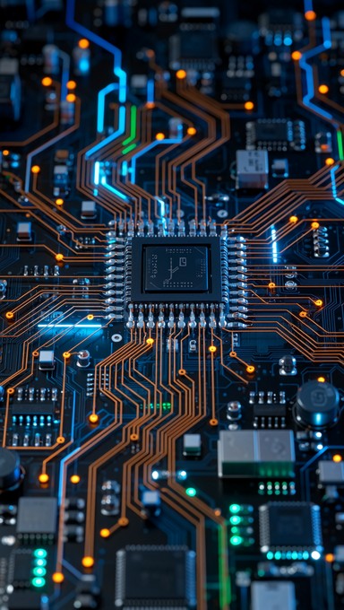 Free Digital Neon Landscape Image - Technology, Circuit, Electronics ...