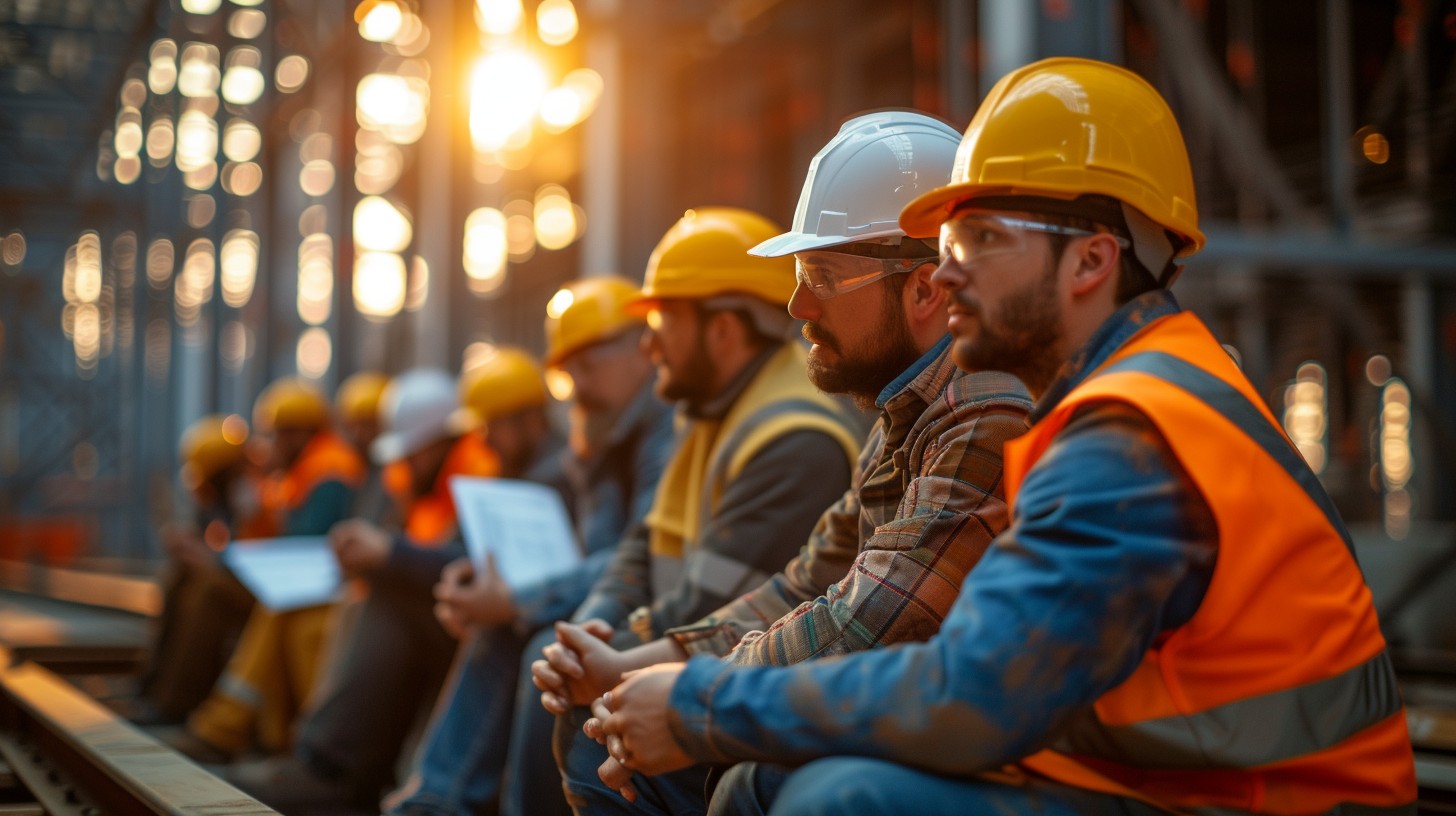 Worksite Break Free Workers Taking Break Image - Workers, Construction, Safety ...