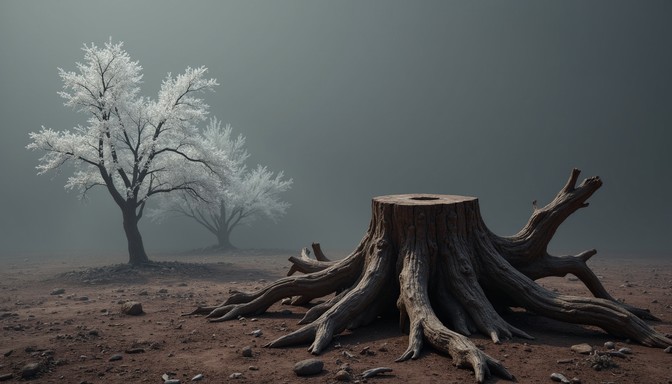 Free Solitary Stump Remains Image - Stump, Minimal, Geometric ...