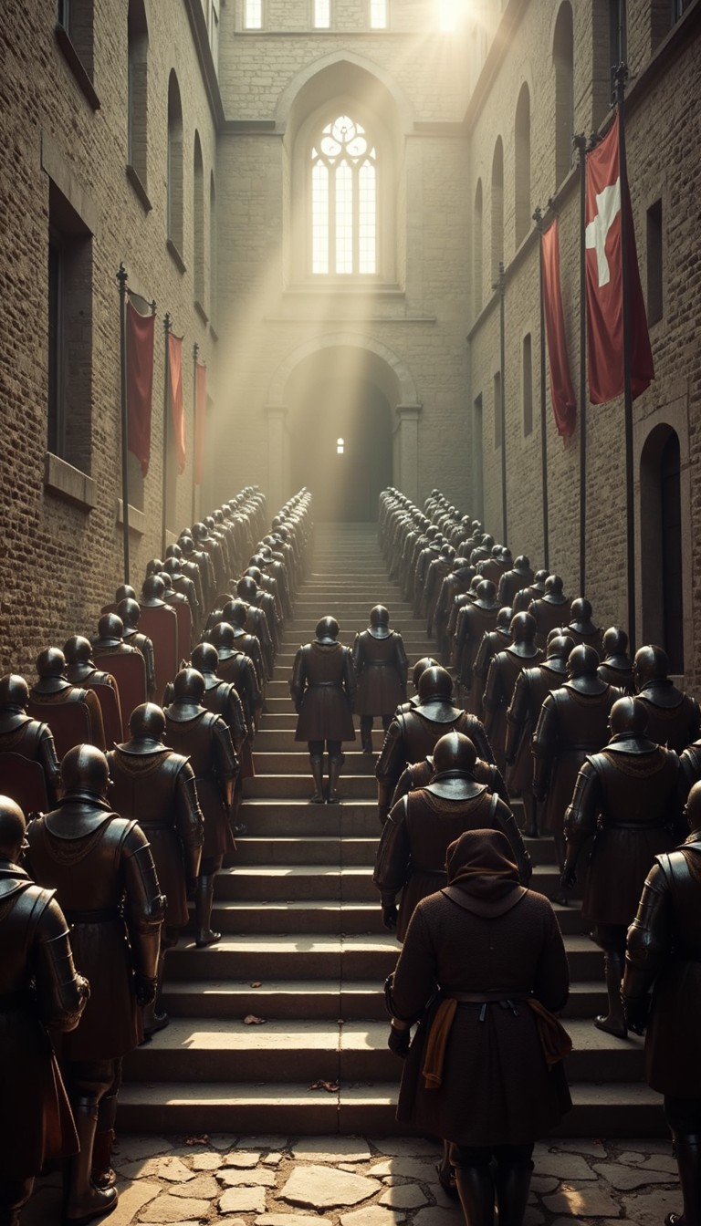 Knight Acending Free Knights Ascending Stairway Image - Knights, Medieval, Armor ...