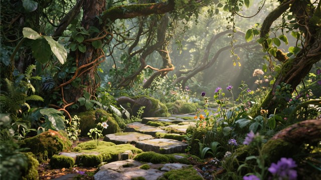 Free Enchanted Forest Path Image - Forest, Pathway, Moss | Download at ...