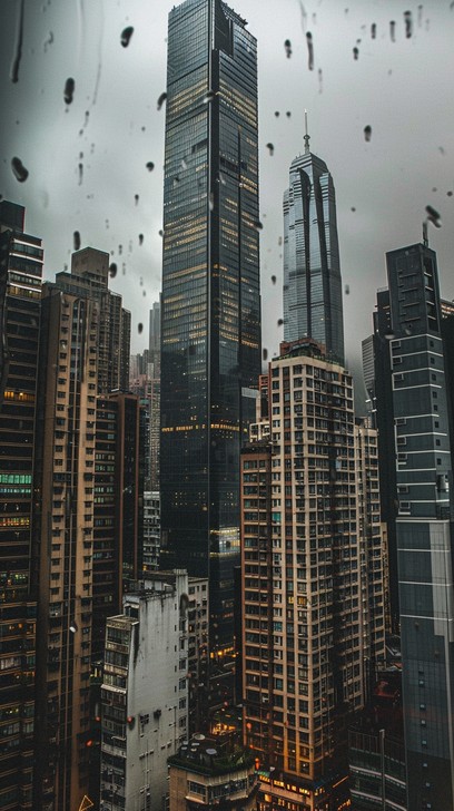 Free Rainy Urban View Image - Rain, City, Skyscrapers | Download at ...