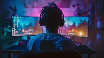 Free Gamer in Action Image - Gaming, Gamer, Focus | Download at StockCake
