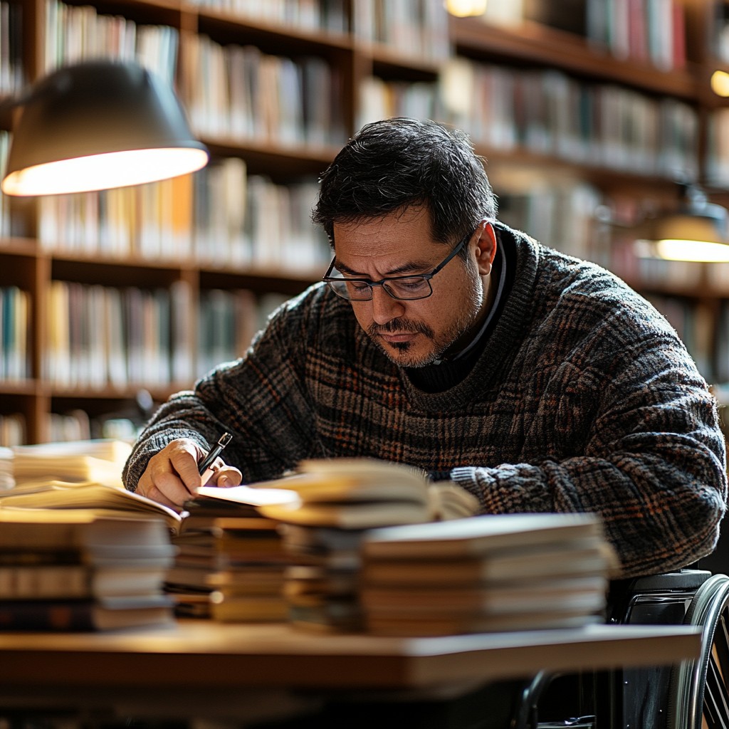 Free Man Studying Intently Image - Man, Studying, Library | Download at ...