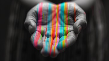 Free Colorful Hand Art Image - Hand, Color, Art | Download at StockCake
