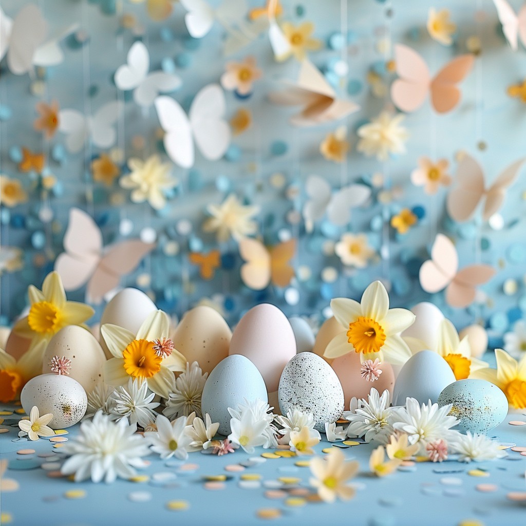 Free Easter Egg Display Image - Easter, Eggs, Daisies | Download at ...