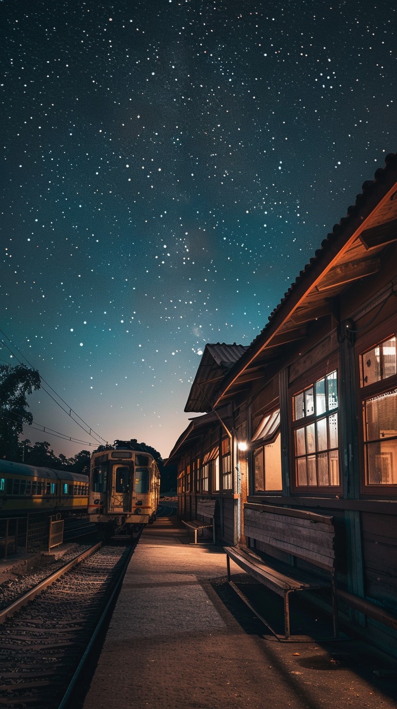 Free Starry Train Station Image - Starry, Night, Train | Download at ...