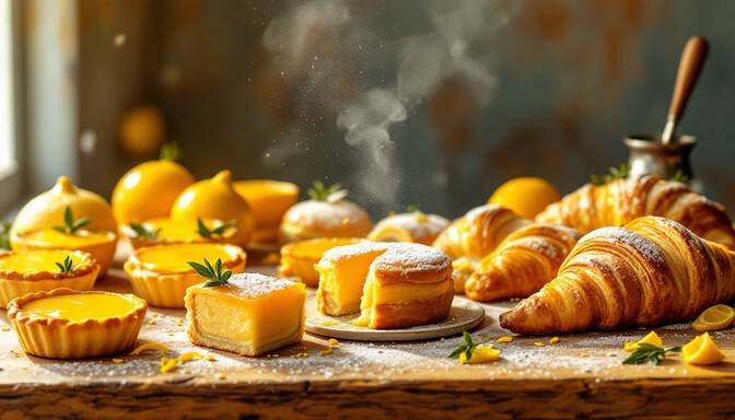 Free Golden Bakery Delights Image - Pastries, Croissants, Tarts ...