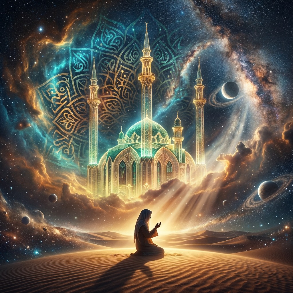 Free Divine Desert Universe Image - Cosmic, Spiritual, Mosque ...