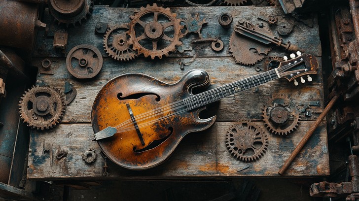 Musical Instruments With Rusted Parts Free Vintage Violin Mechanics Image | Download at StockCake