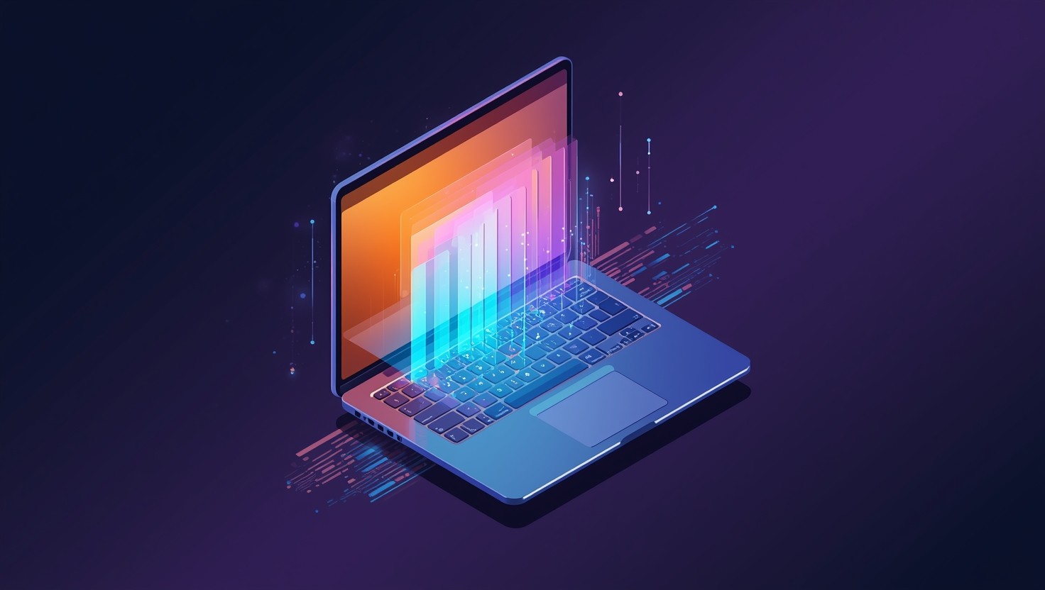 Technology Visual Examples Free Digital Technology Visualization Photo - Laptop, Technology ...