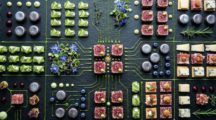 Free Tech-Inspired Food Art Image - Charcuterie, Appetizers, Futuristic ...