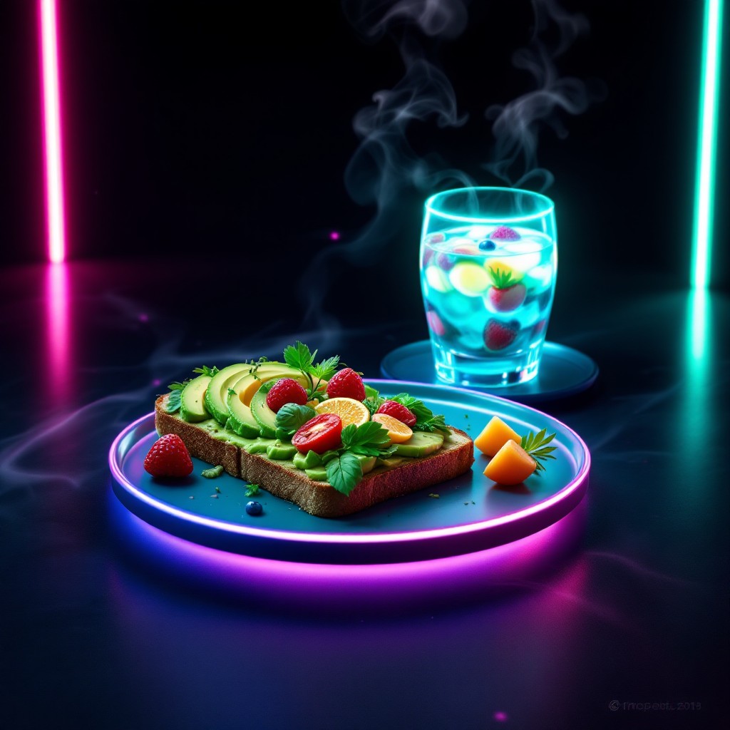 Free Neon Breakfast Dreams Image - Cyberpunk, Breakfast, Neon ...