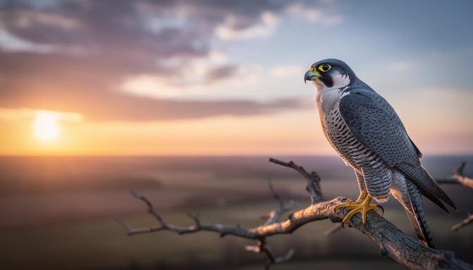 Free Falcon Sunset Watch Image - Falcon, Peregrine, Raptor | Download ...